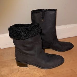 Cole Haan black suede waterproof boots, 8.5.